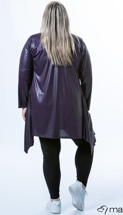 Magna Basic Vest Leather Look A-74 Donker Paars