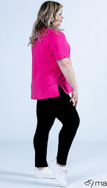 Magna Basic Top B-04 Fuchsia Roze