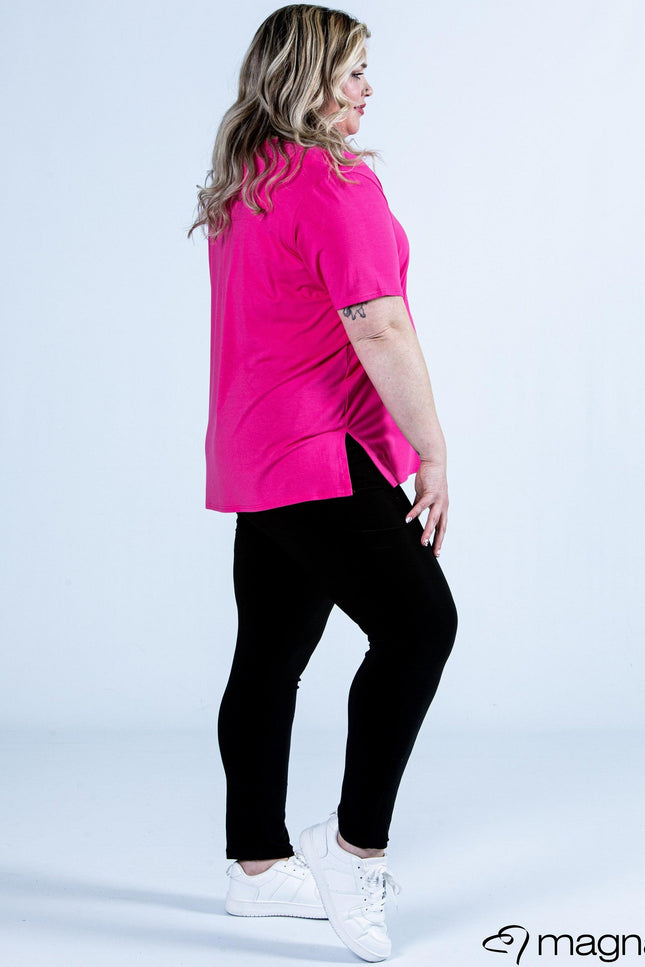 Magna Basic Top B-04 Fuchsia Roze