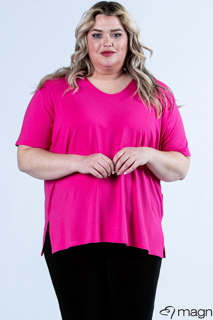 Magna Basic Top B-04 Fuchsia Roze