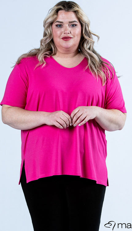 Magna Basic Top B-04 Fuchsia Roze