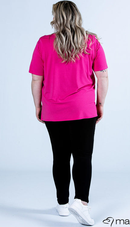 Magna Basic Top B-04 Fuchsia Roze