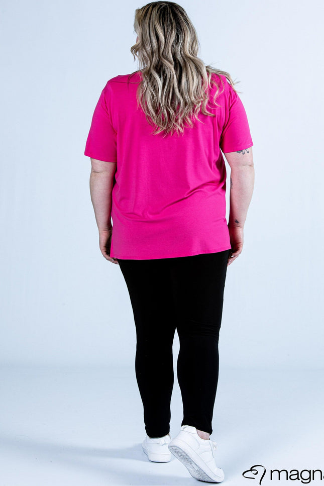 Magna Basic Top B-04 Fuchsia Roze