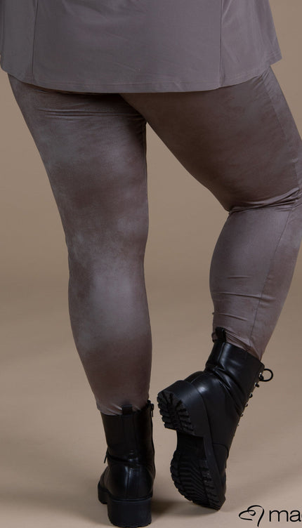Magna Basic Legging  Leather Look F-23 Taupe Bruin