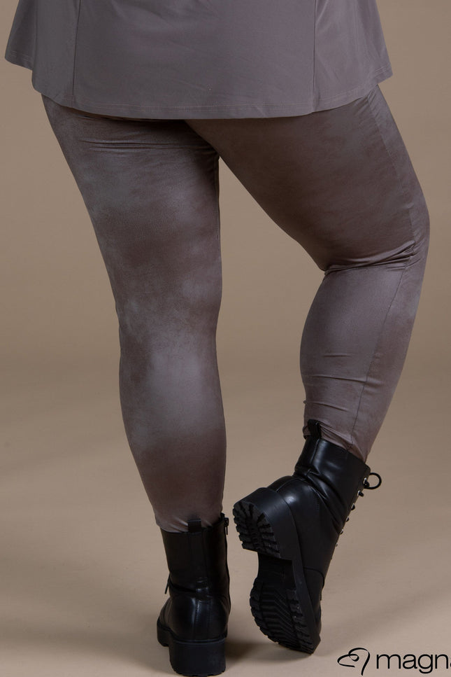 Magna Basic Legging  Leather Look F-23 Taupe Bruin