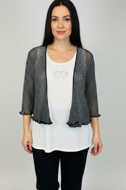 Normal Crazy Vest Ikat Glitter Donker Blauw