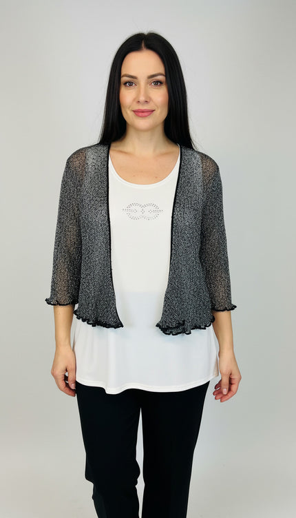 Normal Crazy Vest Ikat Glitter Donker Blauw