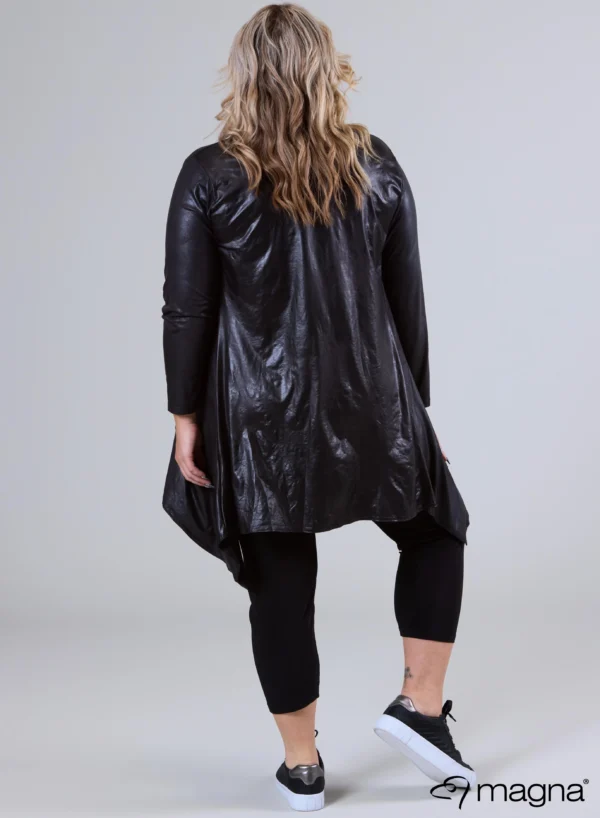 Magna Basic Vest Leather Look A-0074 Zwart - Afbeelding 3